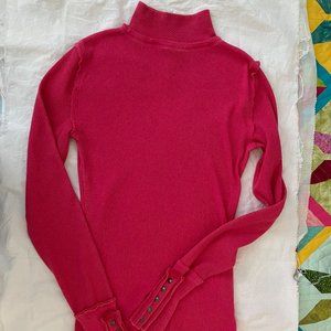 Free People,  Freya Mock Neck Top,  RED, Long Sleeves,  NWOT, NEW
